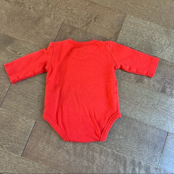 3/$10 CARTERS Baby girl red bodysuit 3m - Picture 3 of 3